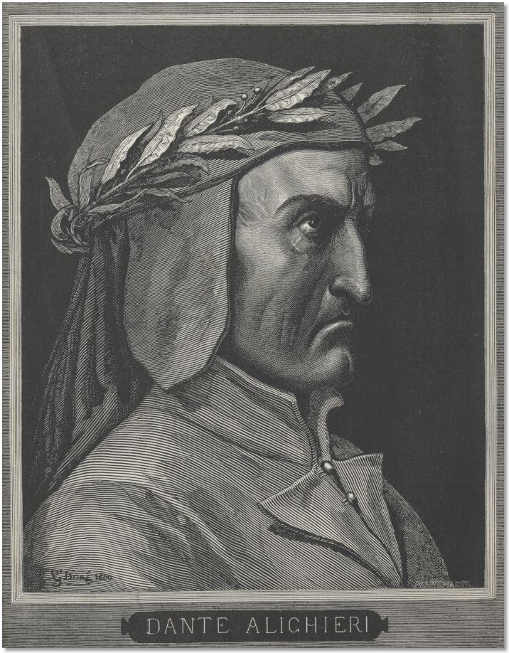 Illustrations from Dante's Inferno, Portrait of Dante Alighieri