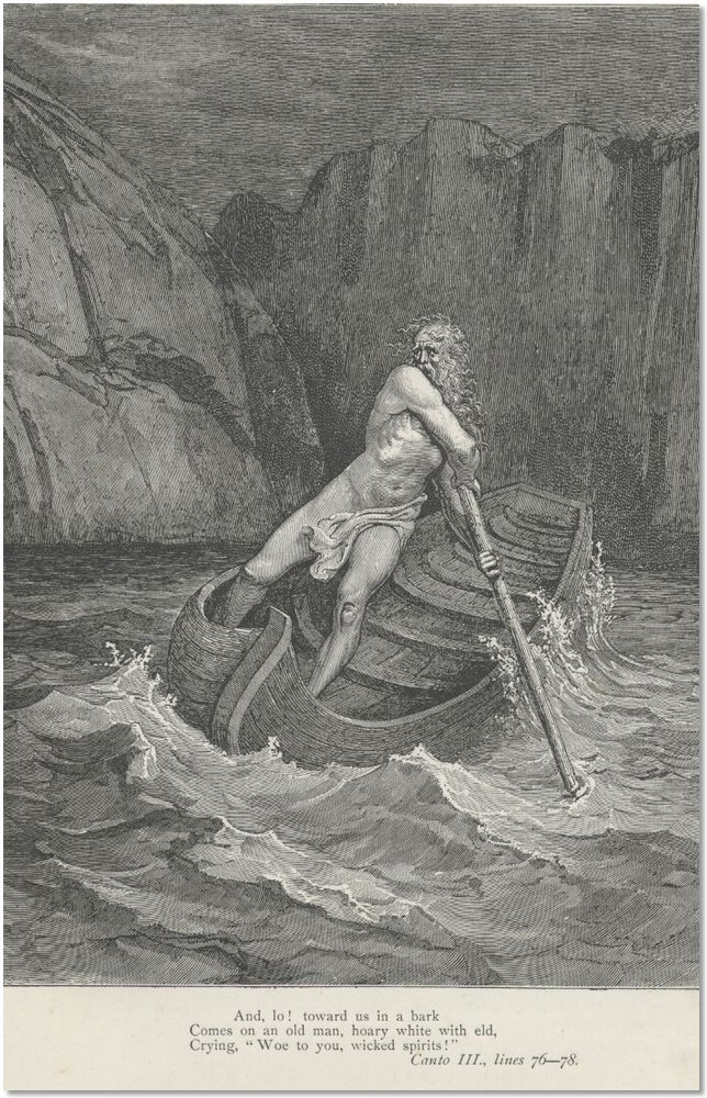 Illustrations from Dante's Inferno: Charon the Ferryman