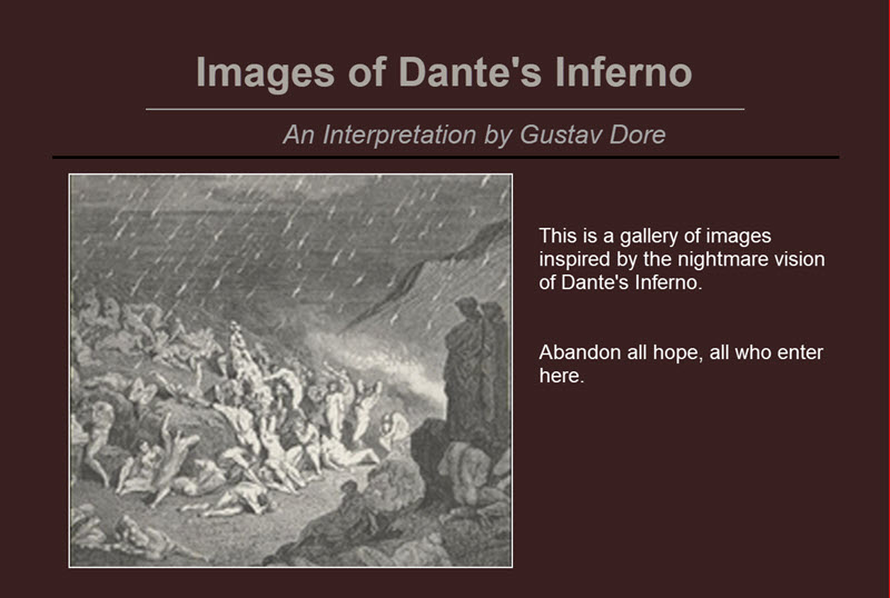 Images of Dante's Inferno